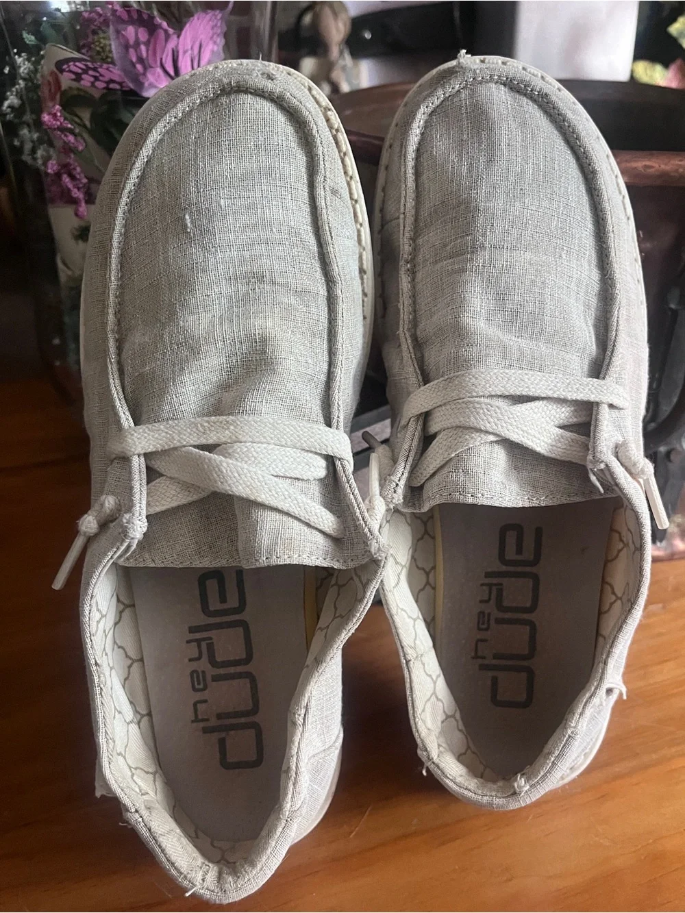 Hey Dudes!  Grey. Size 7